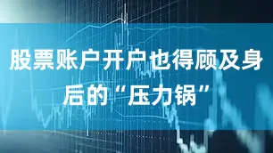 股票账户开户也得顾及身后的“压力锅”